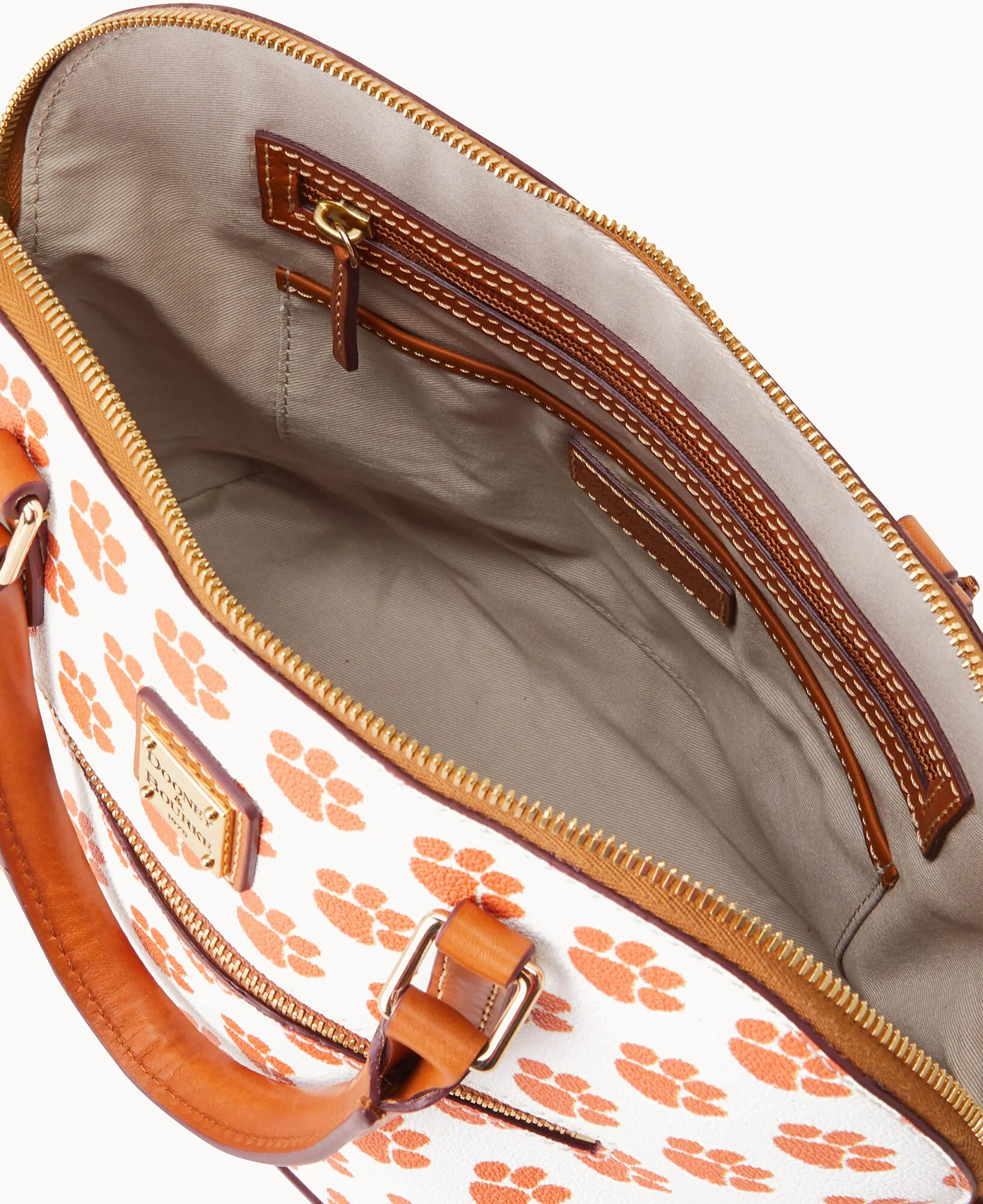 Collegiate Clemson University Domed Zip Satchel - Image 3