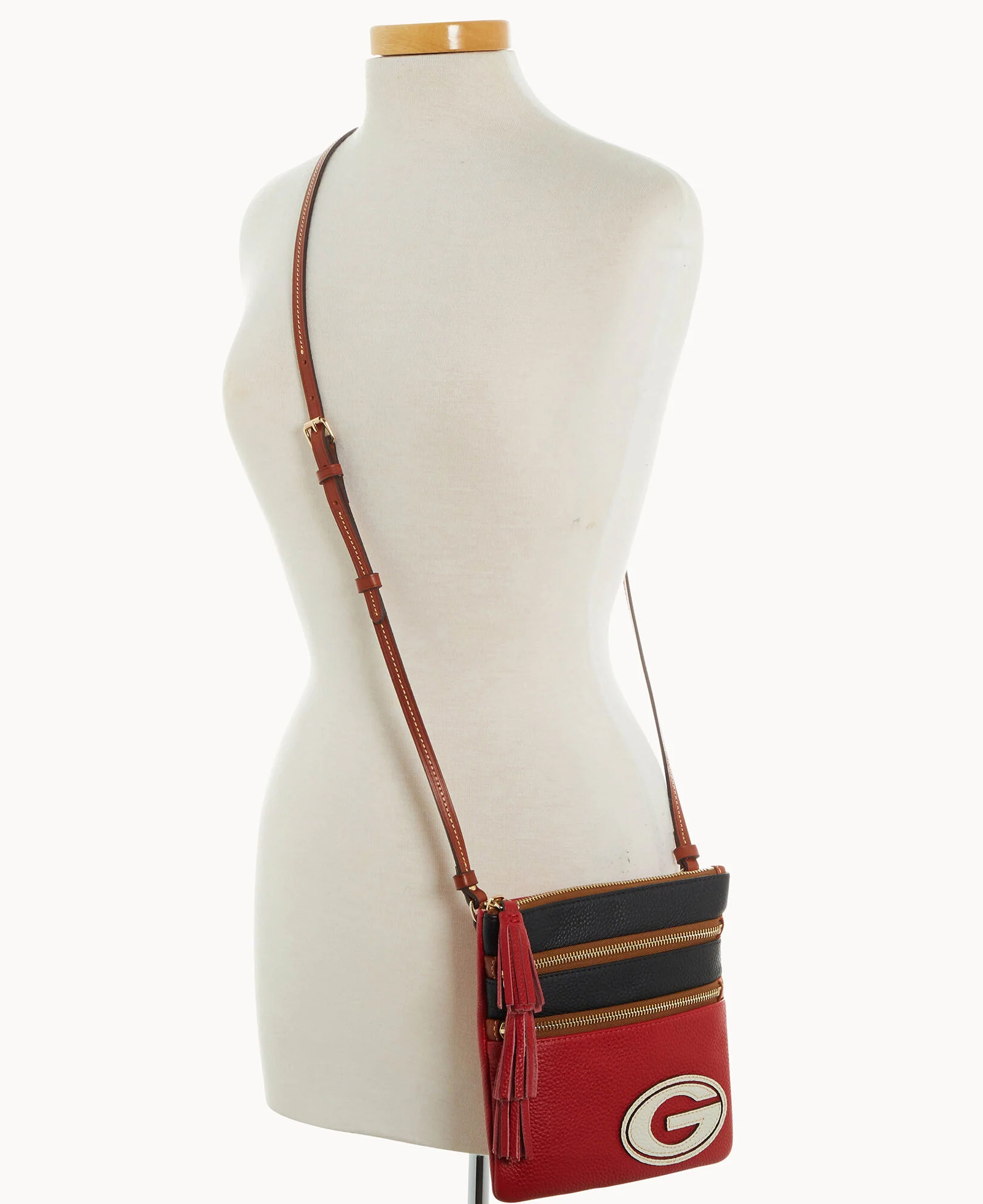 Collegiate University of Georgia Triple Zip Crossbody - Image 4