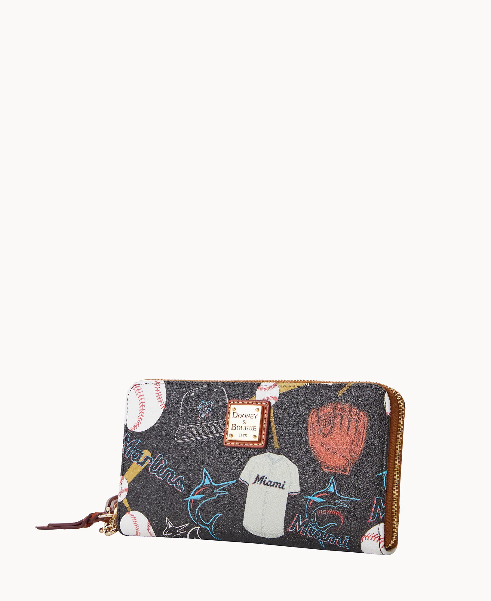 MLB Marlins Large Zip Around Wristlet - Image 3