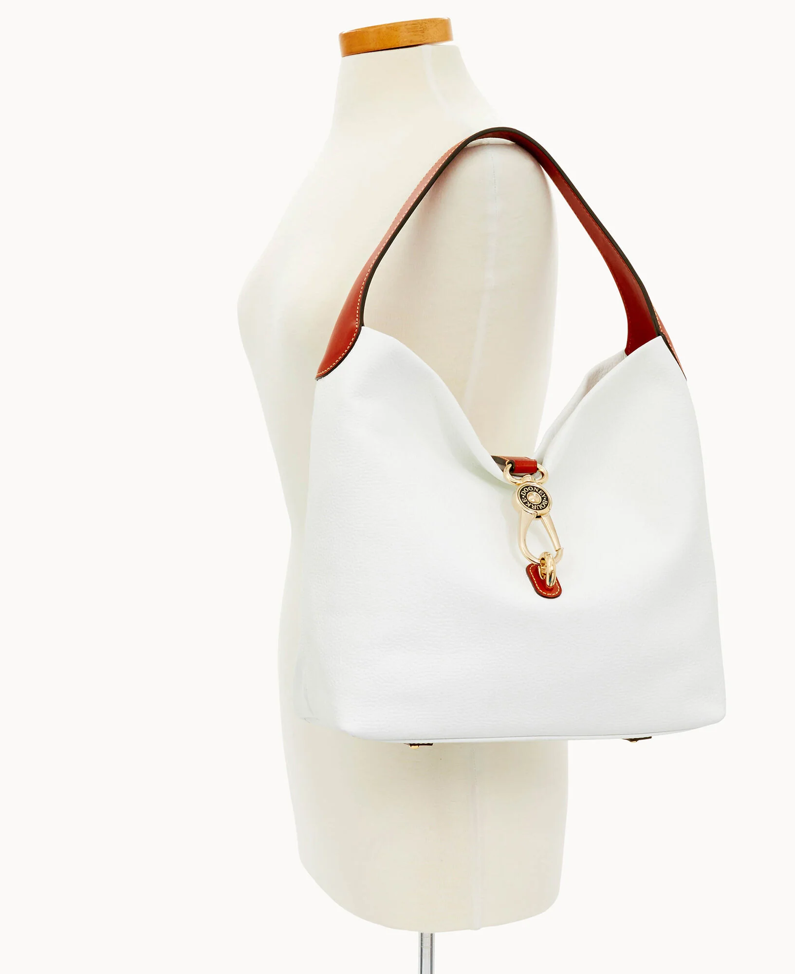 Pebble Grain Logo Lock Shoulder Bag - Image 4
