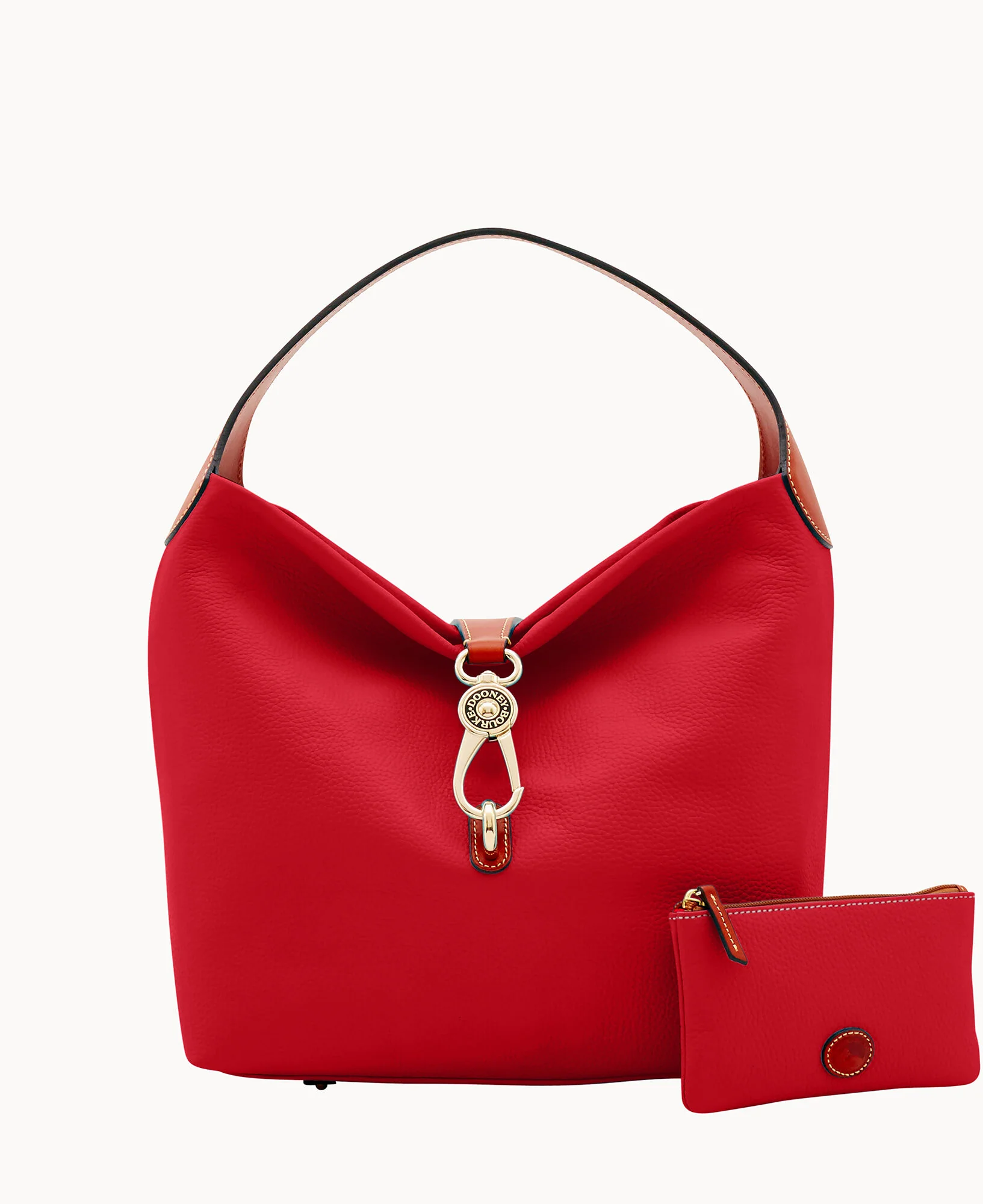 Pebble Grain Logo Lock Shoulder Bag - Image 49